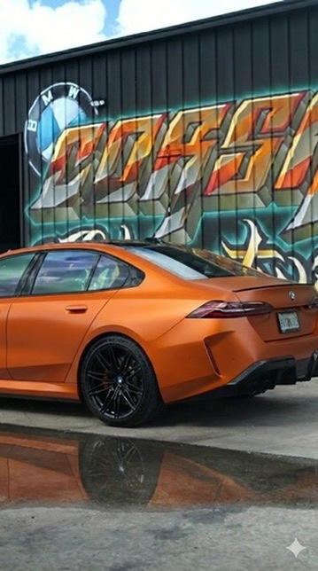 Matte orange. BMW M8 Competition. Corsa Automotive, Orlando.