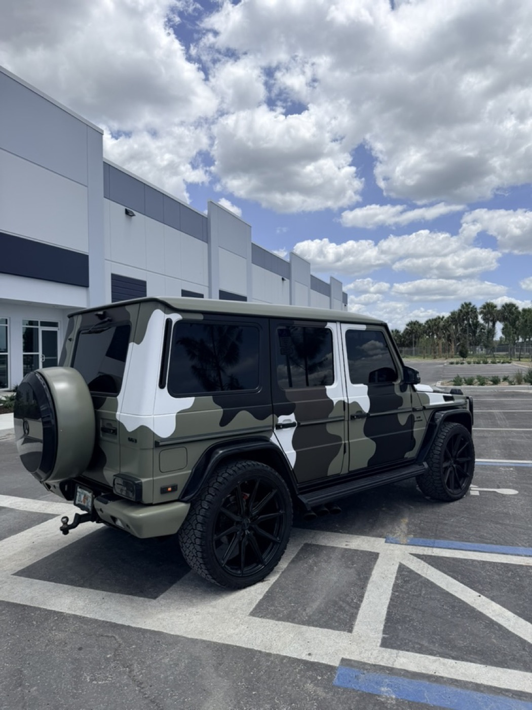 Custom multi-colour camo. Mercedes G-Class. Corsa Automotive, Orlando.